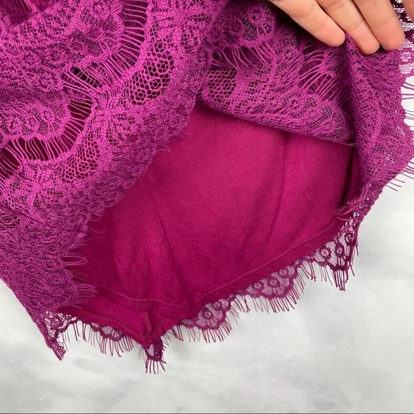 Free People Burgundy Lace Mini Dress - Picture 5 of 11